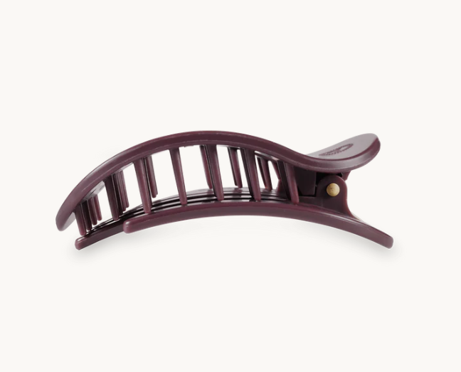 Burgundy Bliss Flat Round Hair Clip