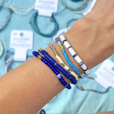 Pura Vida Surfrider Stretch Bracelet Set