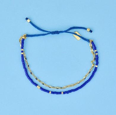 Pura Vida Dainty Surfrider Double Layer Bracelet