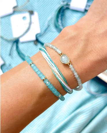 Pura Vida Surfrider Dainty Gemstone Bracelet