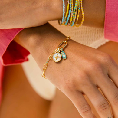 Harper Oval Charm Chain Bracelet