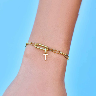 Harper Oval Charm Chain Bracelet