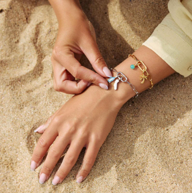 Harper Oval Charm Chain Bracelet