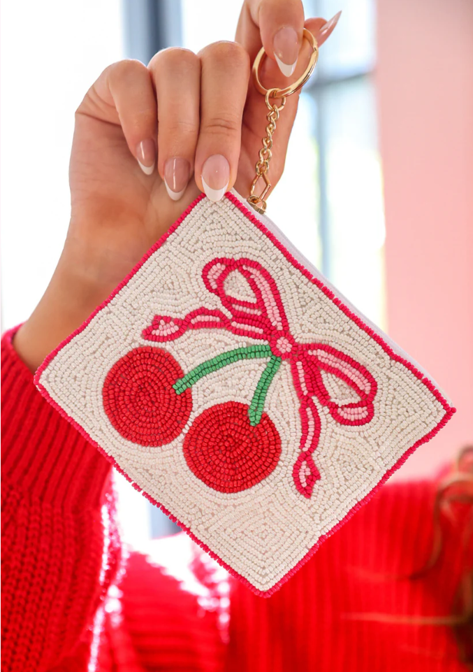 Cherry Bow Coin Purse