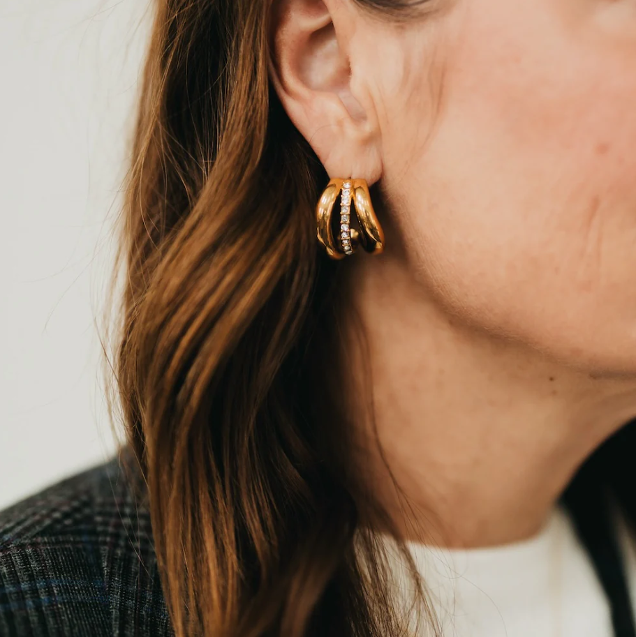 Tansy Trio Half Hoops