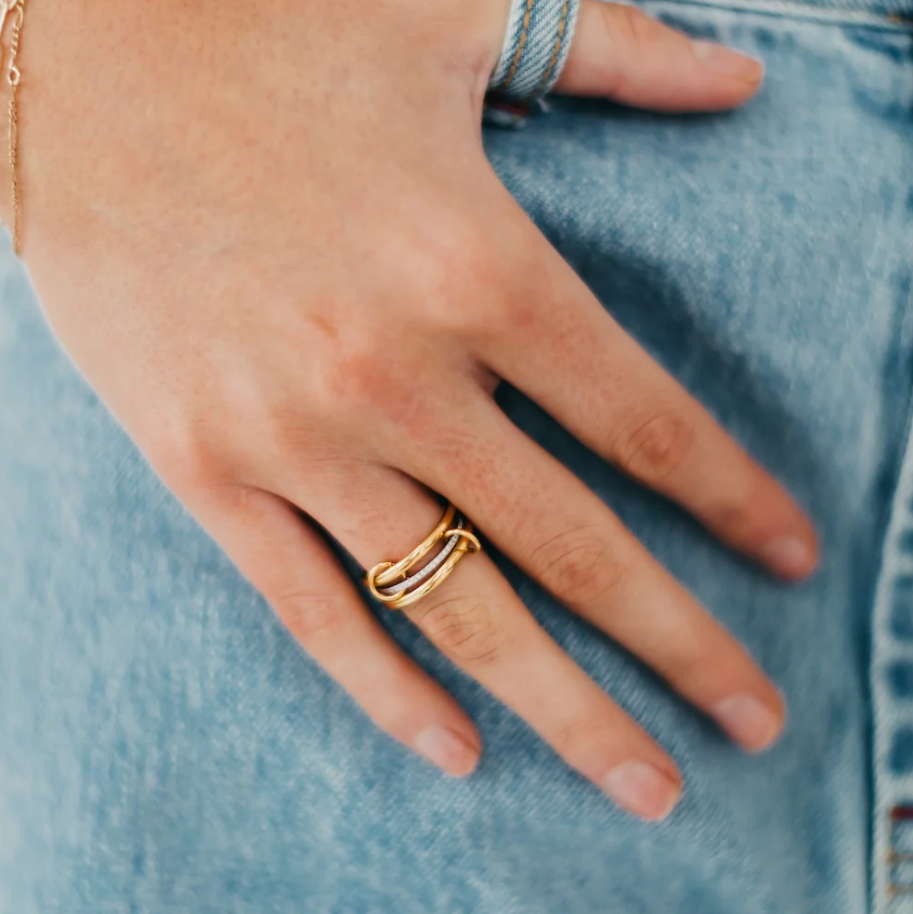 Layered In Diamonds Ring