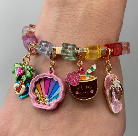 Gold Shell Shaker Charm