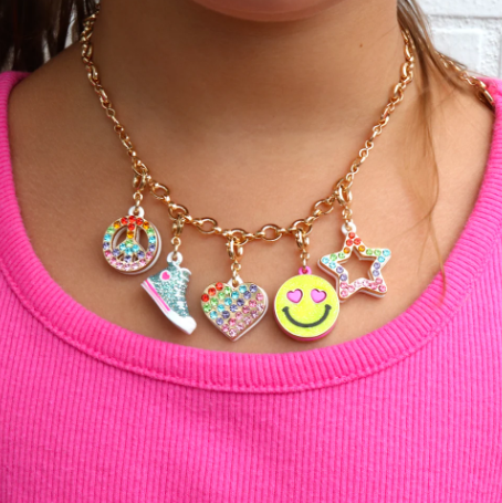 Gold Rainbow Sparkle Star Charm