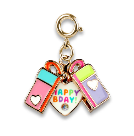 Gold Surprise Inside B-Day Gift Charm