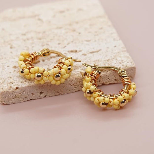 Daisy Beaded Earrings