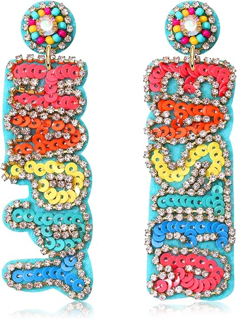 Happy Easter Beaded Earrings