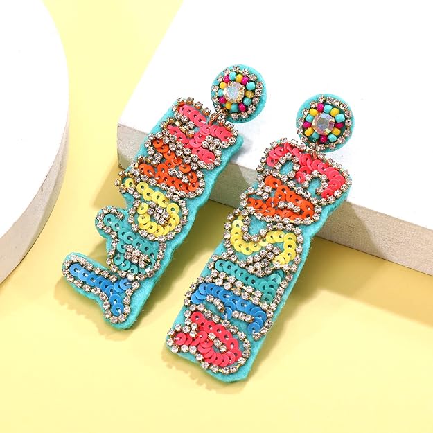 Happy Easter Beaded Earrings