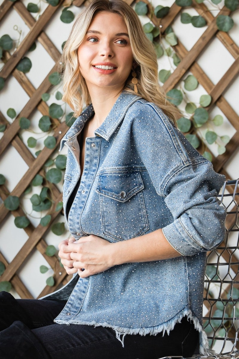 Glisten Denim Shacket