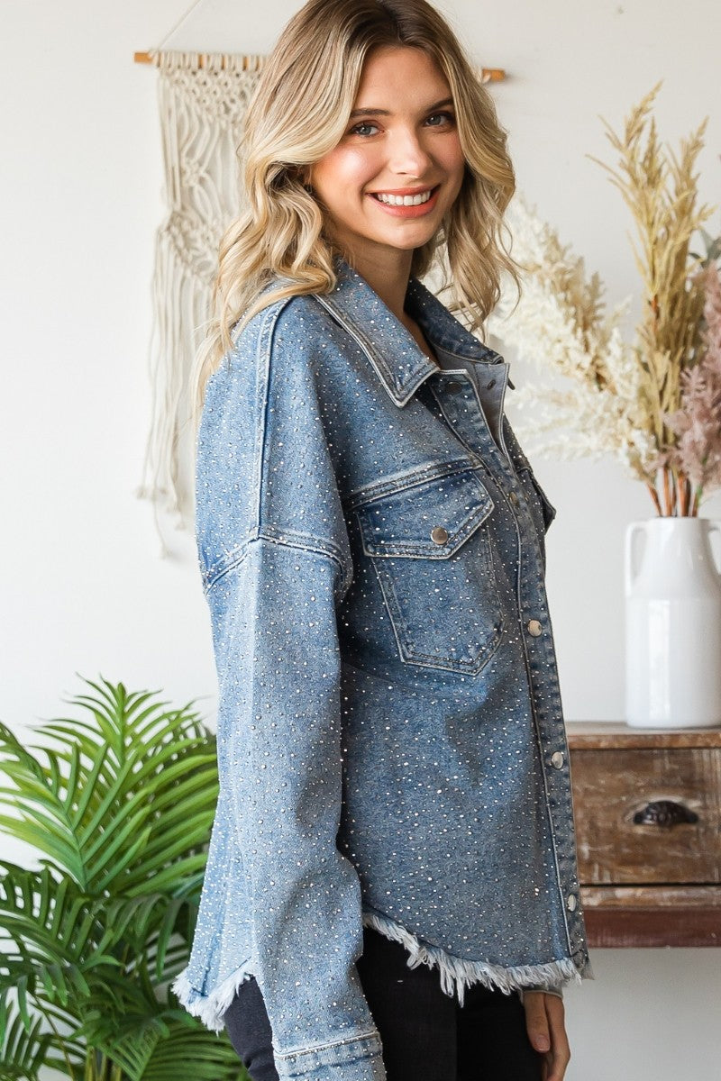 Glisten Denim Shacket