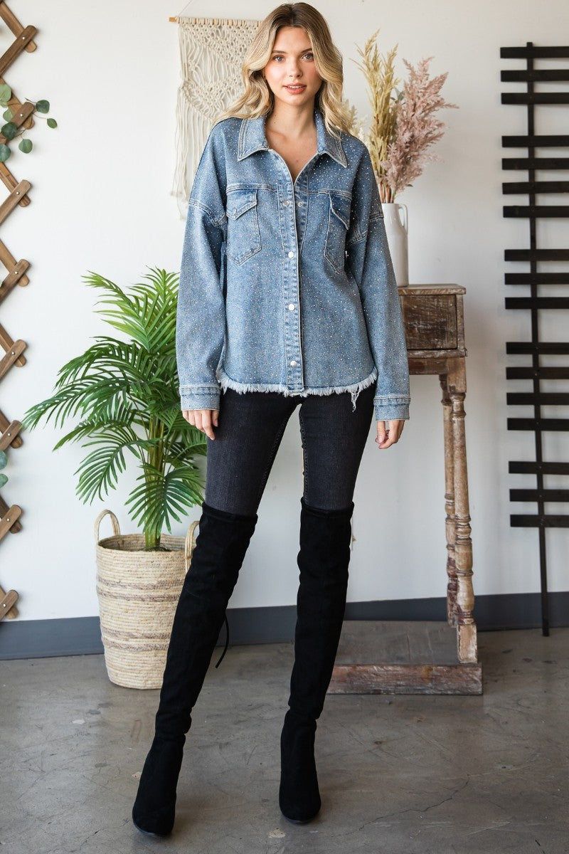 Glisten Denim Shacket