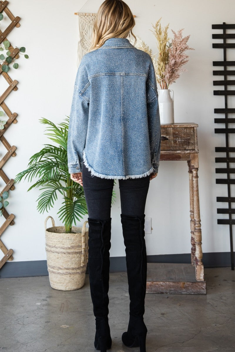 Glisten Denim Shacket